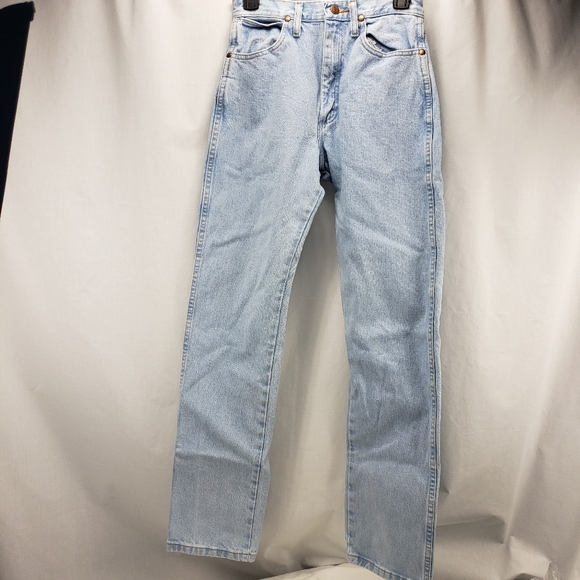 Wrangler Cowboy Cut Slim Fit Light Wash Denim Jeans Size 5 x 34 - Picture 7 of 10
